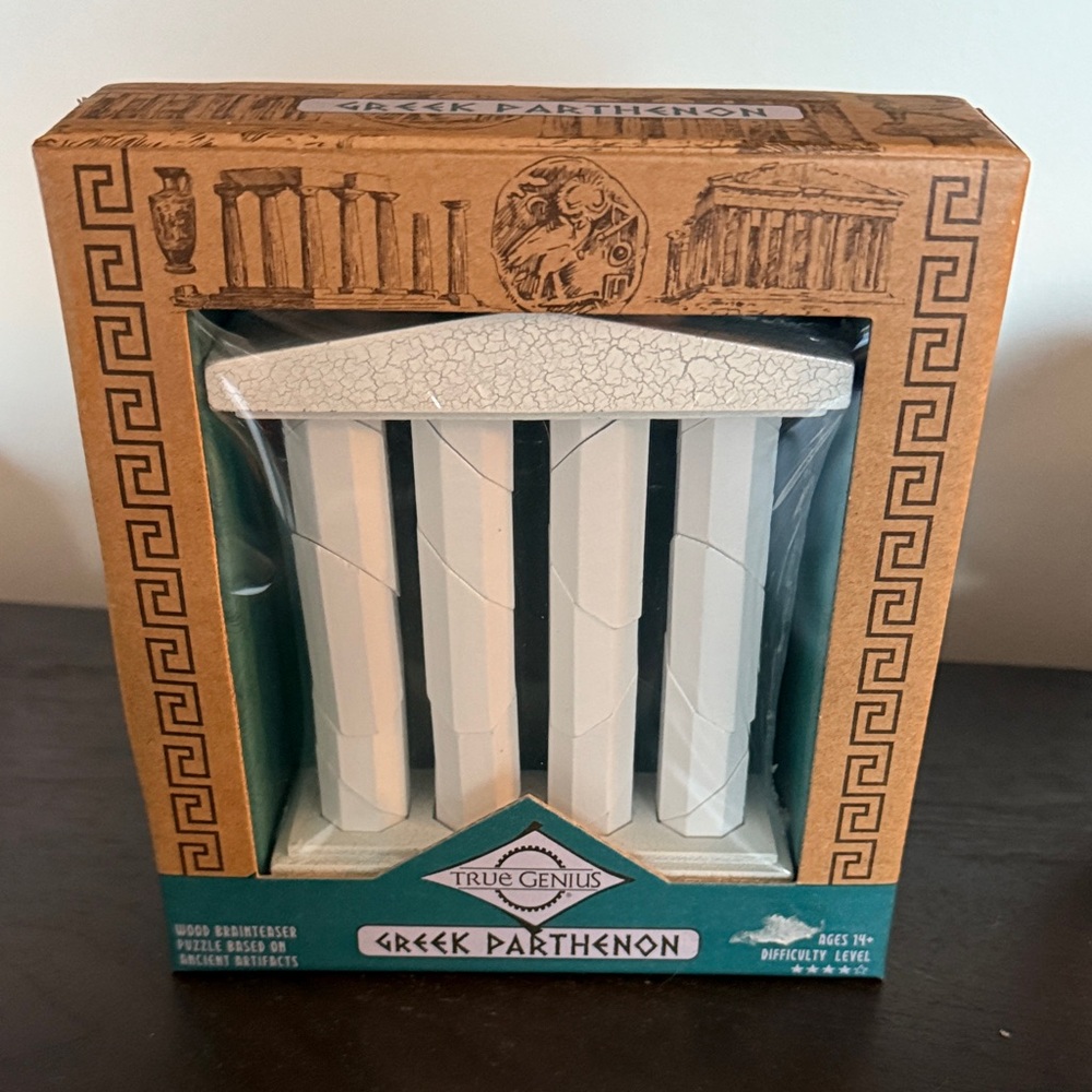 Project Genius True Genius Greek Parthenon Wooden Brainteaser Puzzle